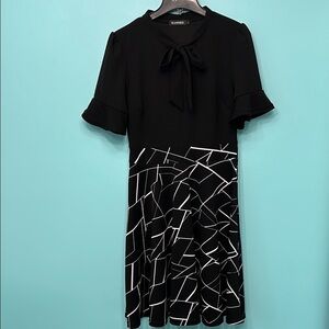 Black and White Geometric Dress